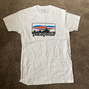 SMALL patagonia white t-shirt